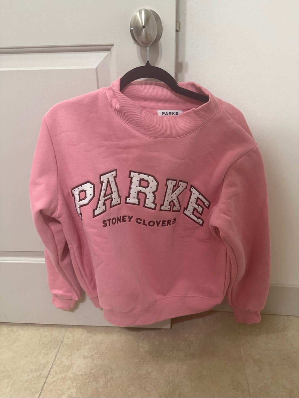 Parke S/M Stoney Clover Collab Pink Mockneck Sweatshirt. 💕⚡️
